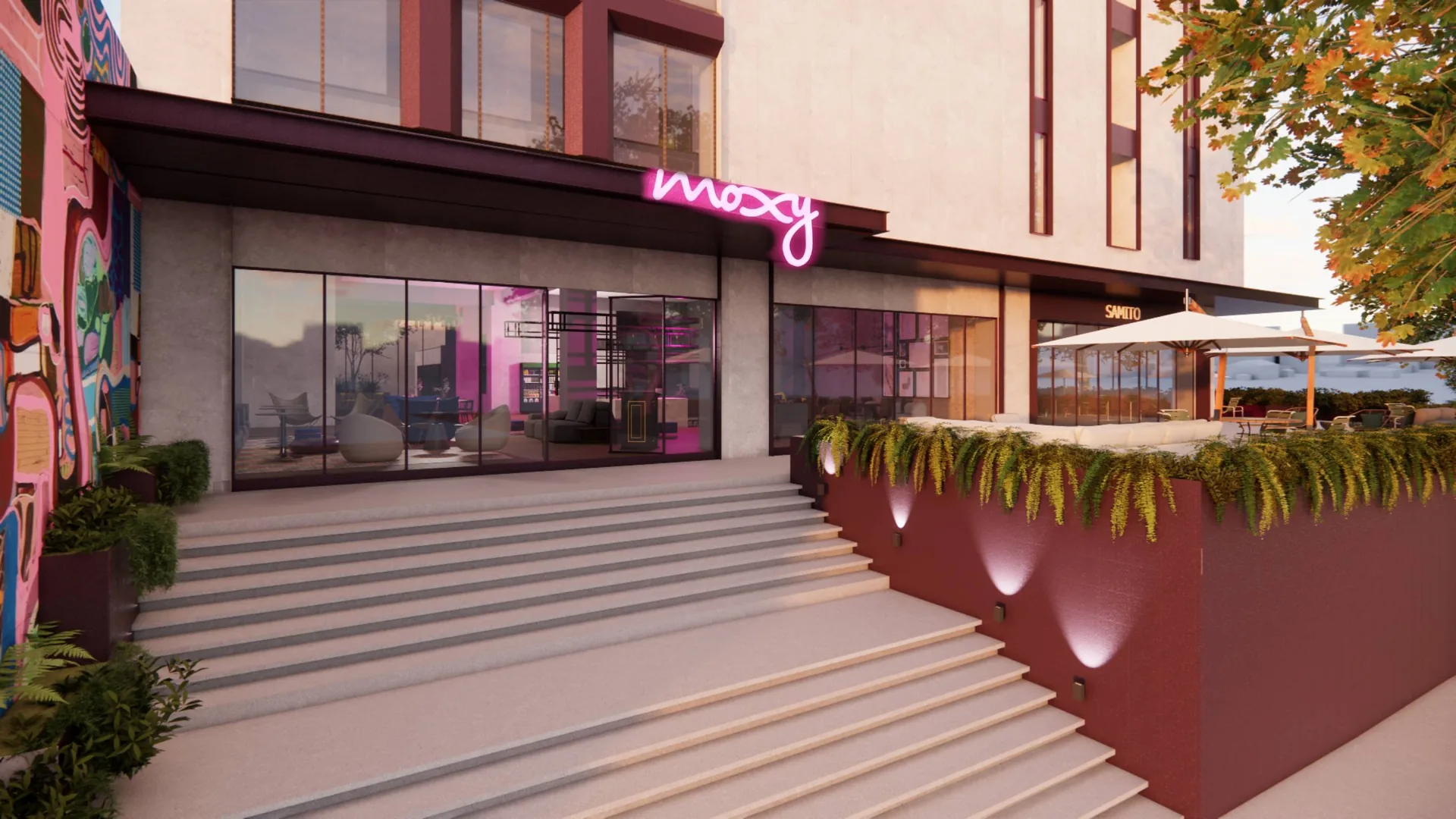 Render exterior de X Apartments